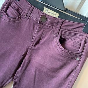 Burgundy Stretch Denim